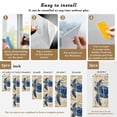 thumbnail image 6 of Blue Sea Turtle Window Privacy Film, Vintage Coastal Sheet Music Static Cling UV Sun Blocking Heat Control Window Tint Day and Night, Non-Adhesive Reusable One Way Windows Privacy Cover 35.4''x78.7'', 6 of 7
