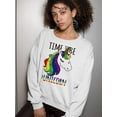 thumbnail image 2 of Time To Be A Unicorn Sweatshirt Women -SPIdeals Designs, Female Small, 2 of 4