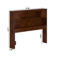 thumbnail image 7 of AFI Newport Full Bookcase Headboard, Walnut, 7 of 7