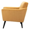 thumbnail image 5 of Accent Chair, Fabric, Wood, Yellow, Black, Living Lounge Cafe Room Hotel Lobby Hospitality, 5 of 10