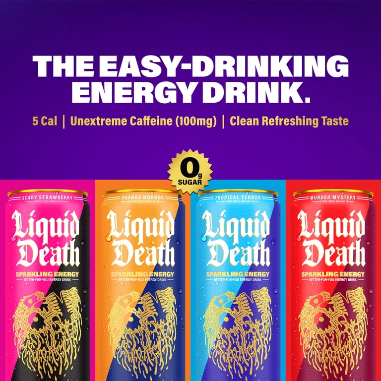Liquid Death Sparkling Energy Variety Pack, 12 fl oz, 12 Pack photo 4