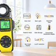Digital Illuminance Light Meter BT881D (0.01~400,000 Lux) with 270º ...
