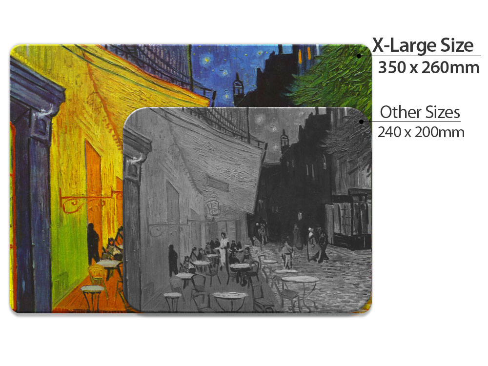 FINCIBO Super Size Rectangle Mouse Pad, Non-Slip X-Large Mouse Pad for Home, Office, and Gaming Desk, Cafe Terrace At Night Van Gogh - image 5 of 5