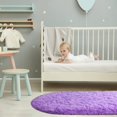 thumbnail image 3 of Arogan Super Soft Area Rugs for Bedroom Living Room Nursery Room,Fluffy Oval carpet,2.6'x5.3',Purple, 3 of 9