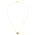 thumbnail image 3 of Women's Welry Natural Oval Citrine Pendant Necklace in 10kt Yellow Gold, 17", 3 of 4
