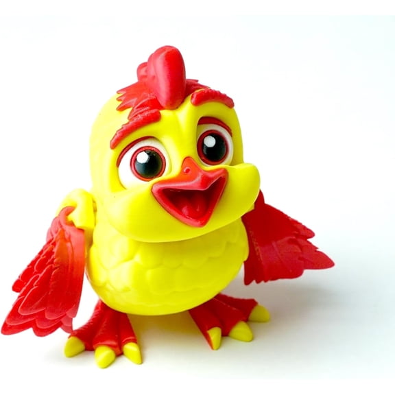4.09inch 3D Printed Chicken Models,Flexible Joint Animal lacertid Figurines, Stress Relief, Fidget restlessness, ADHD Toys, Surprise Fantasy Gifts (RY)
