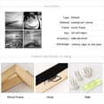 thumbnail image 5 of - Black and White Beach Pictures Wall Art Sunrise on Sea Scenery Painting Giclee Canvas Print Stretched for Bathroom Room Living Room Office Wall Decoration, 5 of 6
