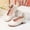 White, variant on Dpytoraw Girls Pearl Ankle Strap Low Heel Shoes, Little/Big Kids Flower Girl Wedding Dress Shoes Sizes 12