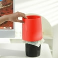 thumbnail image 5 of Small Trash Can with Lid, Mini Trash Can for Bathroom, Office and Bedroom, Small Bathroom Garbage Can with Swing Top, Compact Waste Basket for Desk, Dorm & Home, Red - Xuniizn, 5 of 7