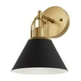 thumbnail image 2 of Hunter - Carrington Isle 1-light Matte Black, Small Sconce Light, Dimmable, Casual Style, for Bedrooms, Dining, Living Rooms - 13166, 2 of 9