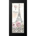thumbnail image 2 of Grove, Beth 10x18 Black Modern Framed Museum Art Print Titled - Paris Roses Panel VIII, 2 of 5