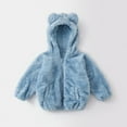 thumbnail image 6 of SYNPOS Toddler Girls Boys Fleece Hoody Jacket Zip Up Teddy Coat Warm Winter Outwear 1-7 Years, 6 of 12