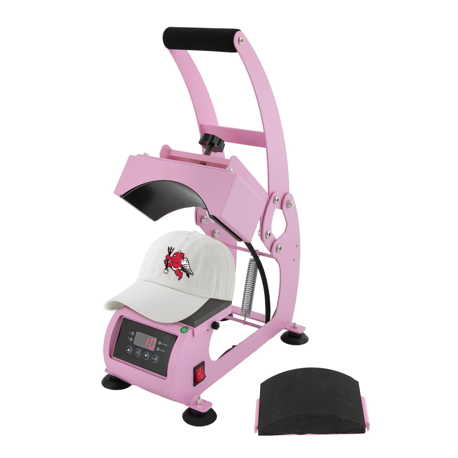 Hat Press Manual Heat Press Machine for Caps LCD Digital Timer Temperature Control 110V