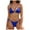 Blue, variant on Women's Triangle String Bikini Set 2 Piece Halter Swimsuits Metal Linked Swim Set (Light Green, XL)