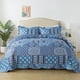 thumbnail image 1 of Honeilife Juego De Edredón Rústico Queen – Juego De Edredón De Microfibra De 3 Piezas, Colchas Ligeras, Colchas Florales, Funda De Cama Retro Para Todas Las Estaciones, Color Azul, 1 of 5
