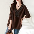 thumbnail image 3 of New V-neck Bow Rhinestone Sweater, 3 of 9