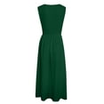 thumbnail image 4 of Vestido midi sin mangas con estampado floral y corte en A para mujer: vestido informal y fluido para la playa con bolsillos, 95 % poliéster, primavera/verano 2025, 4 of 5