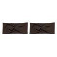 thumbnail image 3 of sweethay Diadema de ganchillo Deportes Estiramiento Accesorios para el peinado del cabello para deportes Marron oscuro 2Conjunto, 3 of 6