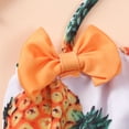 thumbnail image 5 of TAIAOJING Toddlers and Baby Girls' Swimsuit Bowknot Sunflower Watermelon Pineapple Print Ruffles Two Piece Swimwear Bikini With Hat Outfits Bathing Suit 18-24 Months, 5 of 7