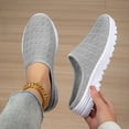 thumbnail image 5 of Domzle Women's Slip-On Mules Sneakers Backless Knit Comfortable Lightweight with Arch Support Walking Shoes for Travel House Office Green 44, 5 of 9
