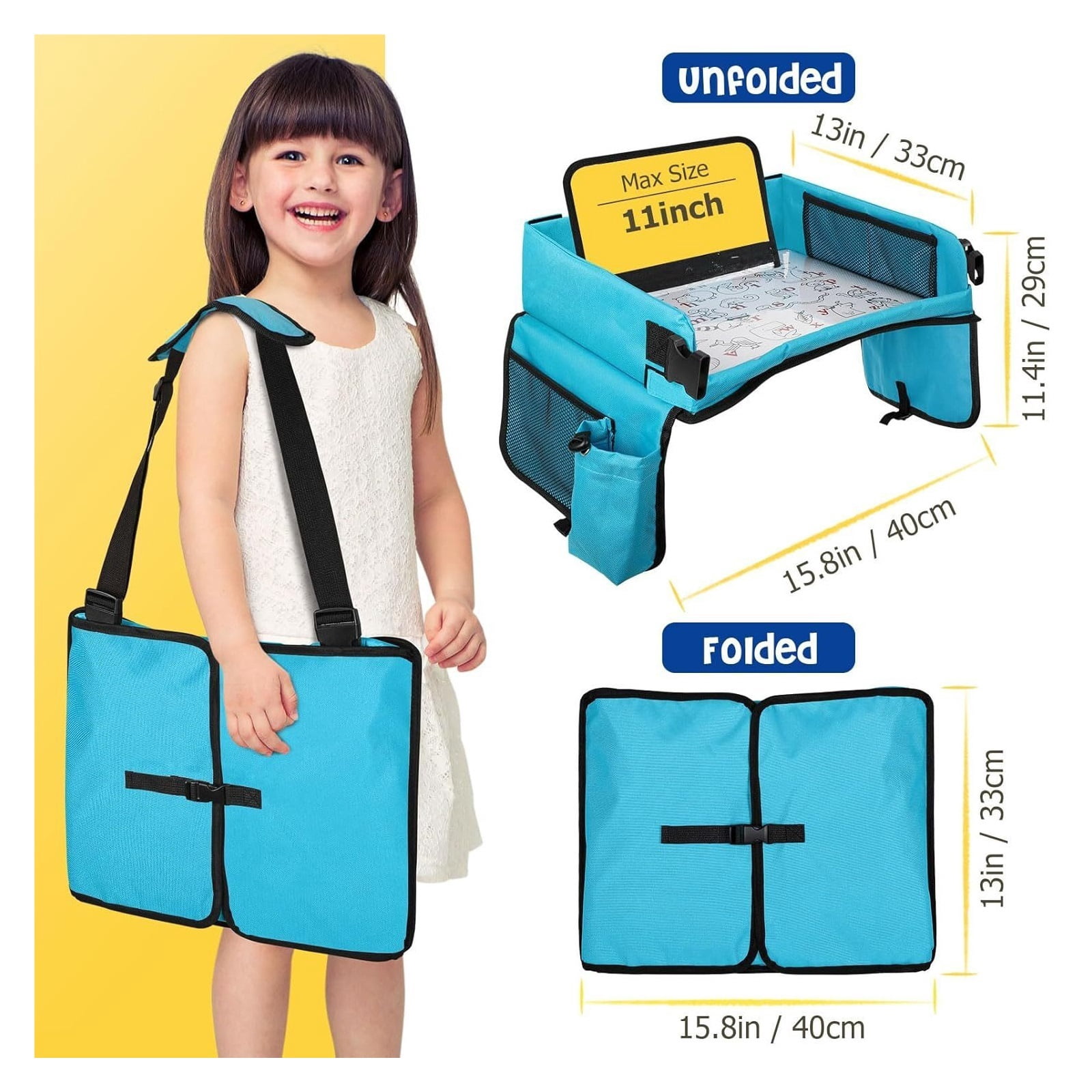 2025 Hottest Travel Car Children's Tray Storage Bag Car Seat Storage Tray Children's Toy Tray