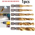 thumbnail image 3 of GLFSIL Titanium Plated Tap Drill Bit Hex Shank Threaded Machine Compound Tap M3-M10, 3 of 7