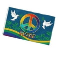 thumbnail image 1 of World Peace Flag 90 X 150 Cm Large Polyester Peace Flag For Backyard Garden Playground, 1 of 8