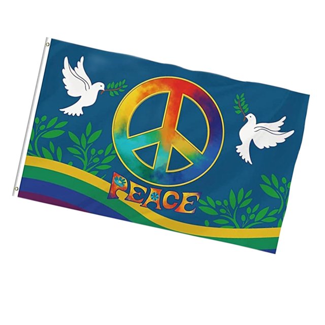 World Peace Flag 90 X 150 Cm Large Polyester Peace Flag For Backyard Garden Playground