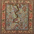 thumbnail image 1 of Ahgly Company Machine Washable Indoor Square Traditional Saffron Red Area Rugs, 8' Square, 1 of 7
