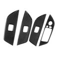 thumbnail image 4 of Window Switch Cover Fit For X1/E84 2 011-2015,4Pcs Carbon Fiber Car Window Lift Panel Trim Strip Decoration, 4 of 8