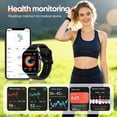 thumbnail image 2 of Smart Watch with 2 Bands: Step & Calorie Counter, Heart Rate & Oxygen Sensor, GPS Running, Swimming, Walking, Sports Tracker, Waterproof, Health Monitoring, Music & Call Alert Men Women iOS/Android, 2 of 9