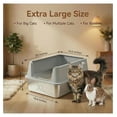thumbnail image 2 of XL Stainless Steel Cat Litter Box, 23x14.6x10.2 inch High Sided Metal Litter Box with Lid & Scooper, Non-Stick Odor Control for Large & Multiple Cats, 2 of 8