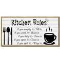 thumbnail image 4 of SHENIFY Kitchen Rules Wall Decor Funny Inspirational Quote Decor Modern Rustic Farmhouse Kitchen Hanging Decoration 8x16in Natural Framed, 4 of 5