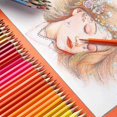 thumbnail image 2 of 48 Professional Colouring Pencils Set With Portable Canvas Pencil Wrap Case, Wood-free Coloured Pencils With Roll Up Canvas Pouch Package For Adults C, 2 of 5