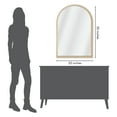 thumbnail image 4 of Americanflat 20x30 Framed Dark Oak Arched Mirror - Hanging Mirror for Wall, Bathroom, Entryway Hall, Living Room, Bedroom - Curved Mirror, 4 of 8