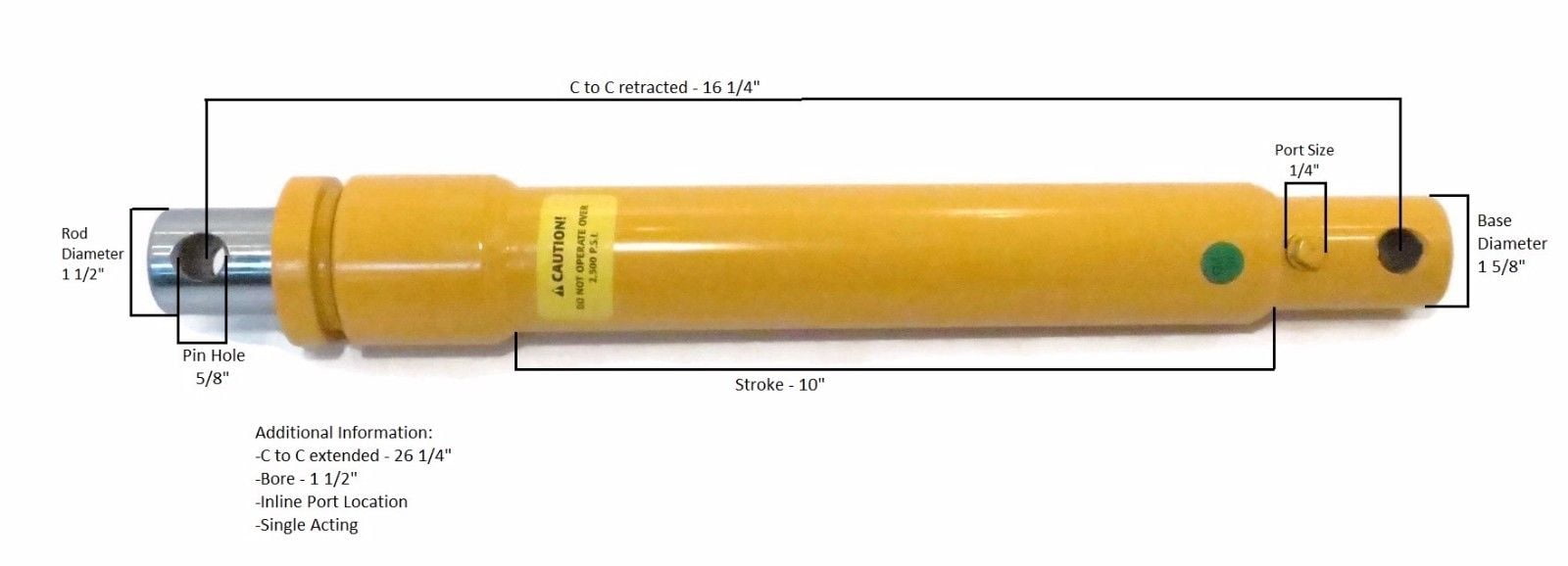 Snow Plow Angle Angling CYLINDER RAMS 05810 Meyer Snowplow Blade 1.5" x 10" 4 