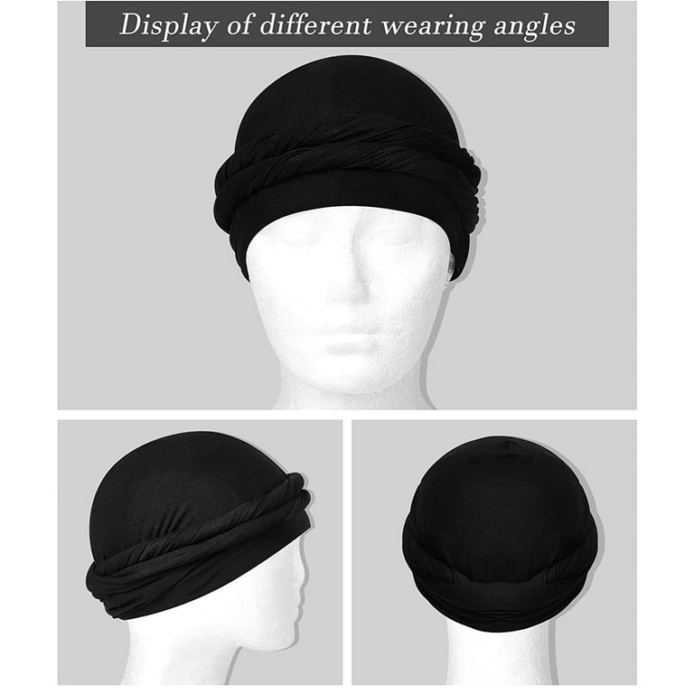 Black Turban Hat for Men
