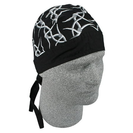 Zanheadgear Flydanna 100 Percentage Cotton Barbed Wire Bandanna (Gray)