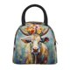 thumbnail image 1 of Balery Oil Painting Flower Cow Bolsa de Almuerzo para Mujeres, Caja de Almuerzo, Bolsa de Almuerzo Pequeña Impermeable, Tote de Almuerzo Reutilizable con Gran Capacidad, 1 of 6