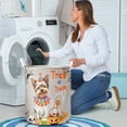 thumbnail image 4 of Trick or Treat Yorkshire Terrier Funny Mummy Cosplay Pumpkin Candy Basket Foldable Laundry Basket Yorkie Dog Lover Gifts Organizer Storage with Handles - 12016, 4 of 5