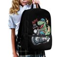 thumbnail image 3 of Uourmeti Large Capacity Backpack for School Work, 17 Inch Stylish Daypack, Dinosaur Motorcycle Theme, 3 of 6