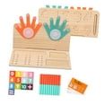 thumbnail image 2 of MERIGLARE Number Counting Blocks for Kids Finger Math Game for 3-5 Year Old Kids Gifts Double Sided Board, 2 of 9