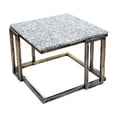 thumbnail image 2 of Elegant Plant Stand - 14.5" Black Gold Metal & Granite Top - Indoor Outdoor Decor, 2 of 4
