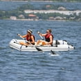 thumbnail image 6 of Zimtown 10ft Adult Inflatable Fishing Boat, with Oars, Gray/White, No Serial Number, 6 of 7