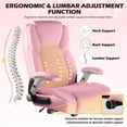 thumbnail image 2 of Waleaf Big and Tall Executive Office Chair with Flip-up & Adjustable Arms-Adjustable Lumbar Support,Heavy Duty High Back Computer Chair for Adults, 2 of 7