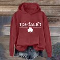 thumbnail image 4 of WTXUE Womens St Patricks Day Hooded Sweatshirts Green Shamrock Dressy Casual Pullover Tops St Patricks Shirt Long Sleeve Oversized Hoodie Shamrock Print Hoodies Irish Clover Tops Wine 5Xl, 4 of 6