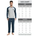 thumbnail image 2 of MoFiz Men's Bamboo Pajamas Set Long Sleeve Crew-Neck Top and Pants with Pockets Loungewear 2-Piece for Men, 2 of 7