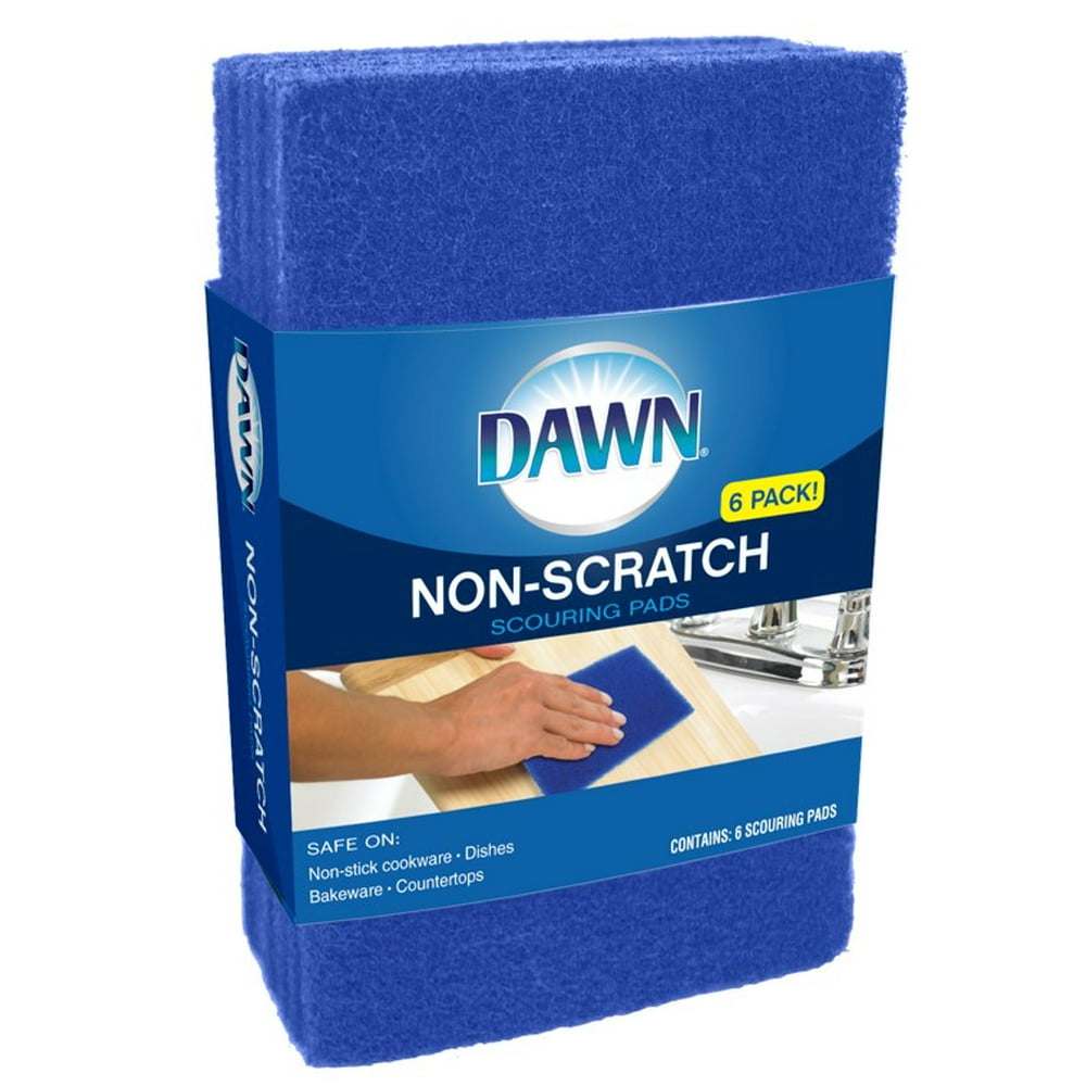 Dawn Non Scratch Scouring Pads, 6 Ct