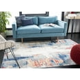 thumbnail image 3 of SAFAVIEH Jasper Alvina Abstract Overdyed Area Rug, Grey/Red, 5' x 5' Square, 3 of 8