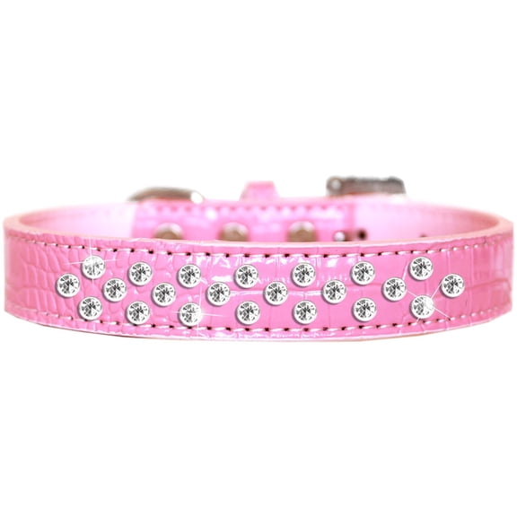 Dog, Puppy and Pet Designer Croc Collar, "Sprinkles Clear Jewel Rimsets"